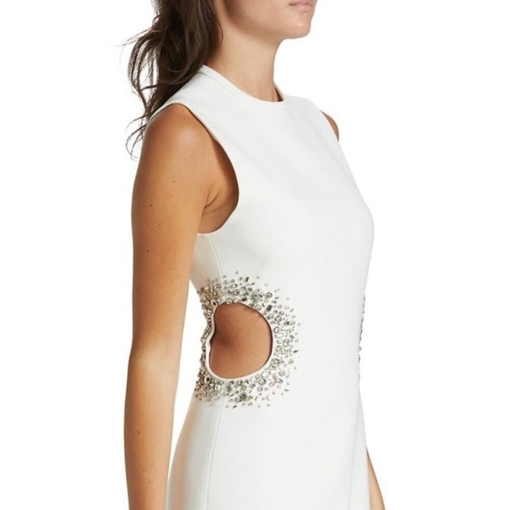 NWT A.L.C. Skye Crystal Embellished Cutout Mini Dress White Size 6 - Picture 6 of 14